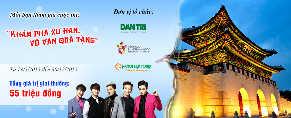 Du lịch miễn phí tới Hàn Quốc cùng HanoiRedtours và Tổng cục Du lịch Hàn Quốc