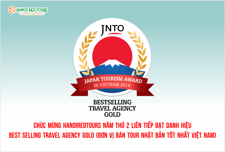 Lần thứ hai liên tiếp HanoiRedtours nhận được giải thưởng Đơn vị bán tour Nhật Bản tốt nhất tại Việt Nam 